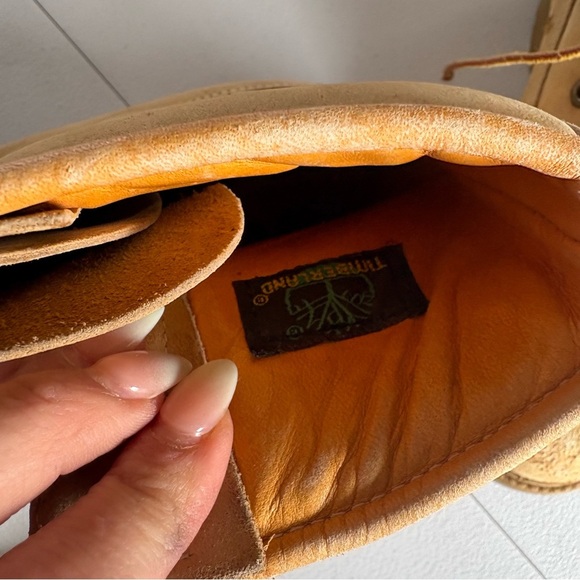 Timberland VTG Tan Lace-Up Boots Men’s Sz 7W Oil Resistant - Picture 6 of 8